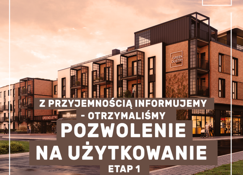 Pozwolenie na użytkowanie – etap I